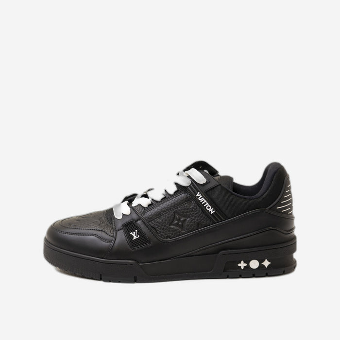 LV Louis Vuitton Sneaker Trainer Black, Monogramm Sohle Weiss