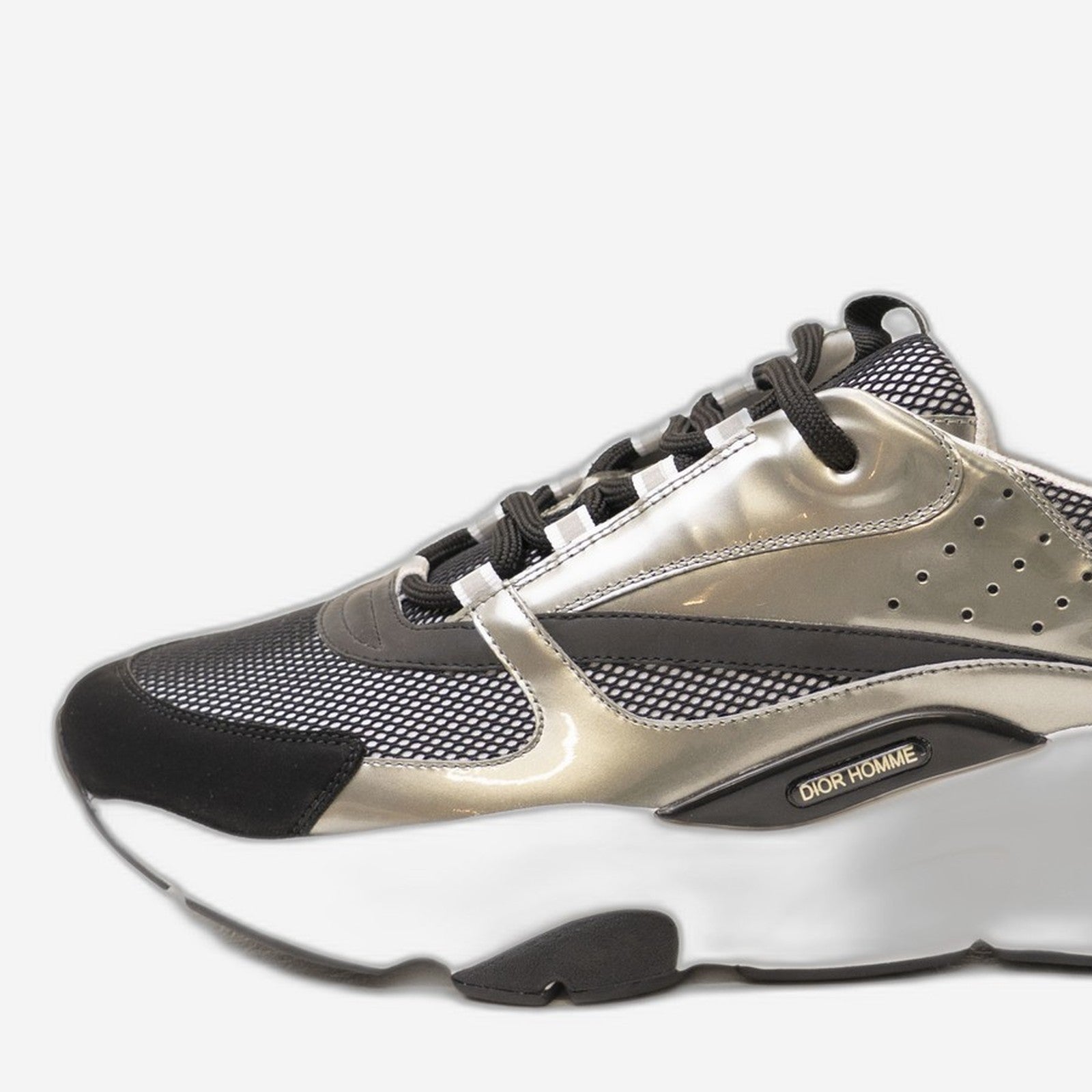 Dior B22 Black Silver Mesh – Detail