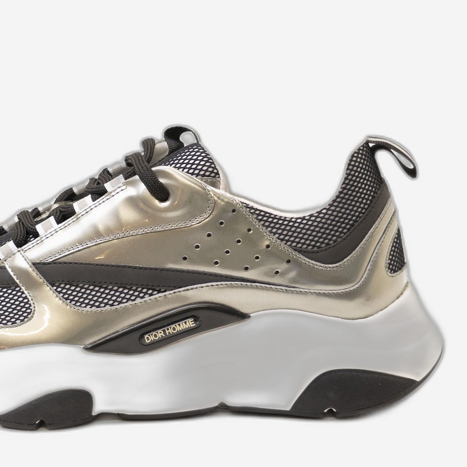 Dior B22 Black Silver Mesh – Heel
