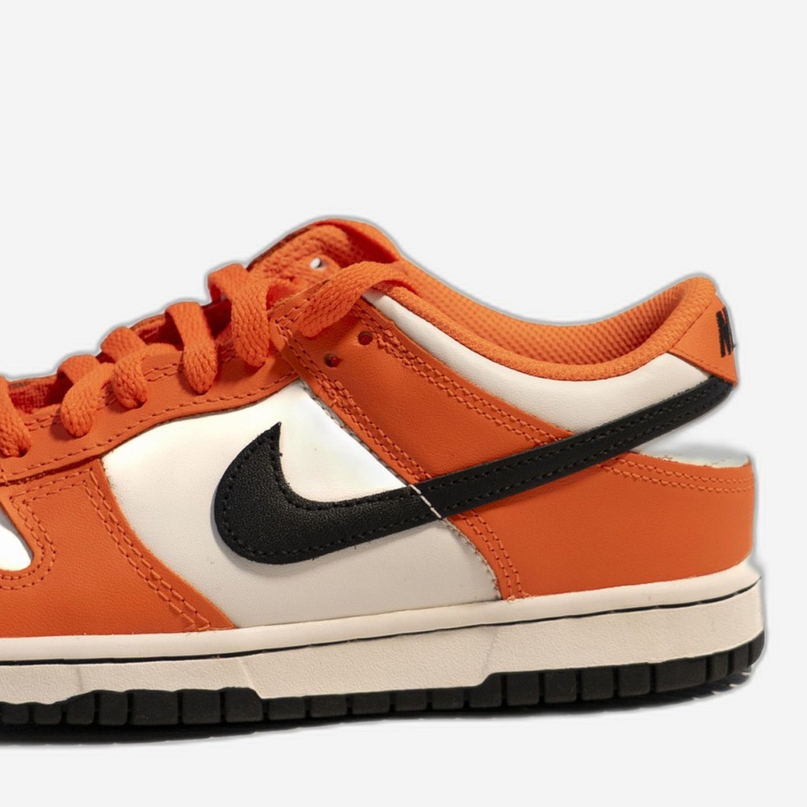 Nike Dunk Low Phantom Black Safety Orange – Heel
